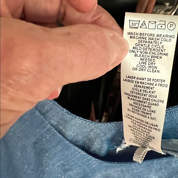 Tommy Bahama “St. Lucia” Linen-Blend Blue Maxi Resort Dress Sz Large - Picture 5 of 12